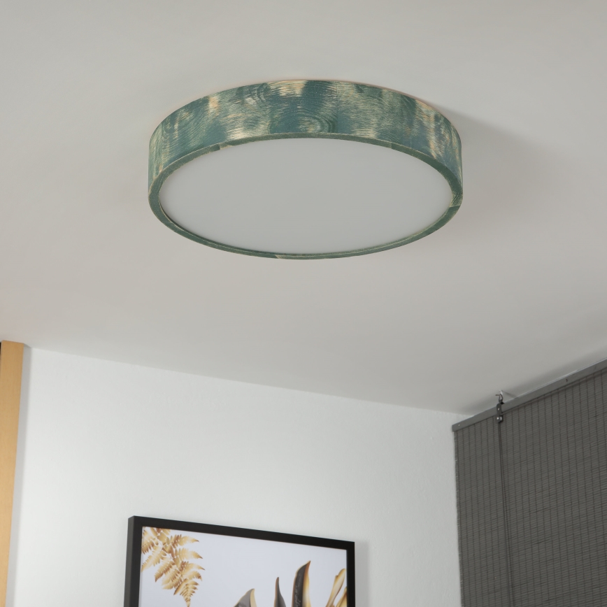 Brilagi - Stropní svítidlo PINO 3xE27/15W/230V borovice/zelená pr. 47,5 cm