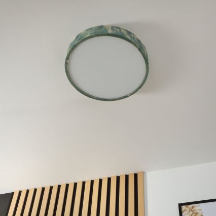 Brilagi - Stropní svítidlo PINO 3xE27/15W/230V borovice/zelená pr. 47,5 cm