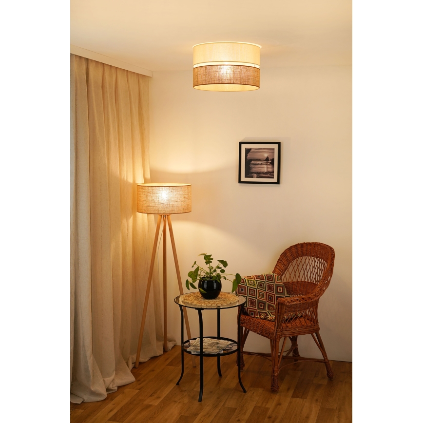 Brilagi - Stropní svítidlo ROYAL YUTE 1xE27/15W/230V pr. 40 cm béžová/krémová