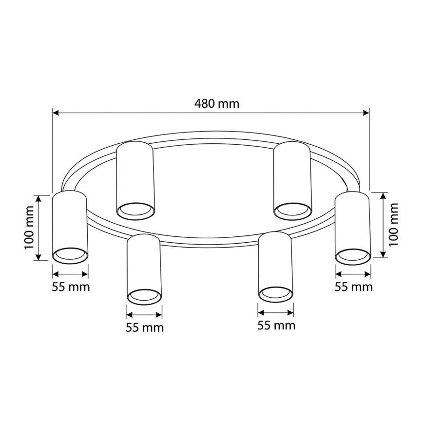 Brilagi - Stropní svítidlo SELE 6xGU10/30W/230V bílá