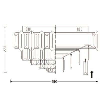 Brilagi - Stropní svítidlo SPECTRA 5xE14/40W/230V pr. 48 cm černá