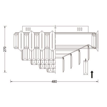 Brilagi - Stropní svítidlo SPECTRA 5xE14/40W/230V pr. 48 cm zlatá