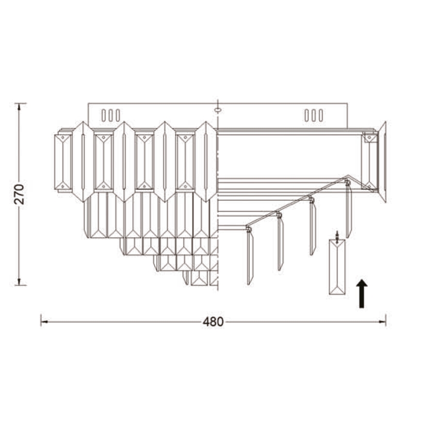 Brilagi - Stropní svítidlo SPECTRA 5xE14/40W/230V pr. 48 cm zlatá