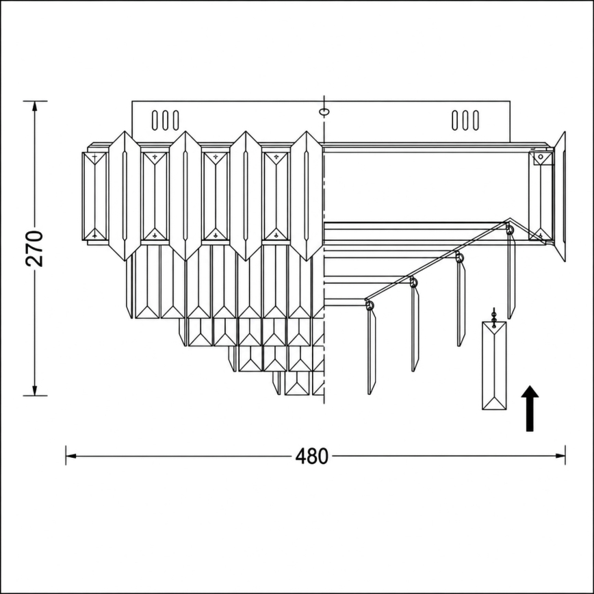 BRILAGI - Stropní svítidlo SPECTRA 5xE14/40W/230V pr. 48 cm zlatá