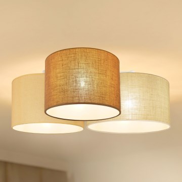 Brilagi - Stropní svítidlo SPIDER 3xE27/15W/230V 60x70 cm béžová/krémová