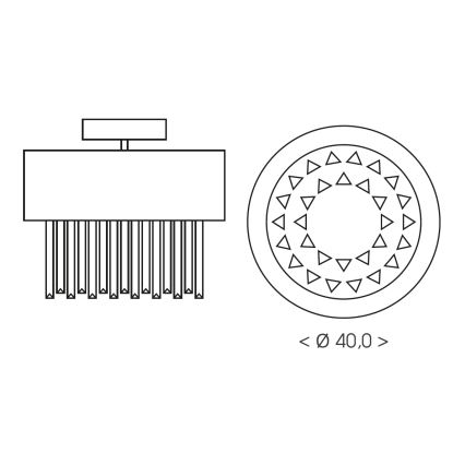 Brilagi - Stropní svítidlo VERVE 4xE14/40W/230V pr. 40 cm zlatá