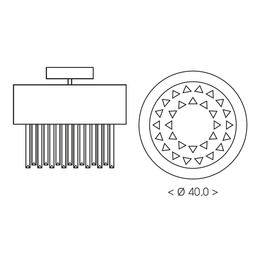 Brilagi - Stropní svítidlo VERVE 4xE14/40W/230V pr. 40 cm zlatá