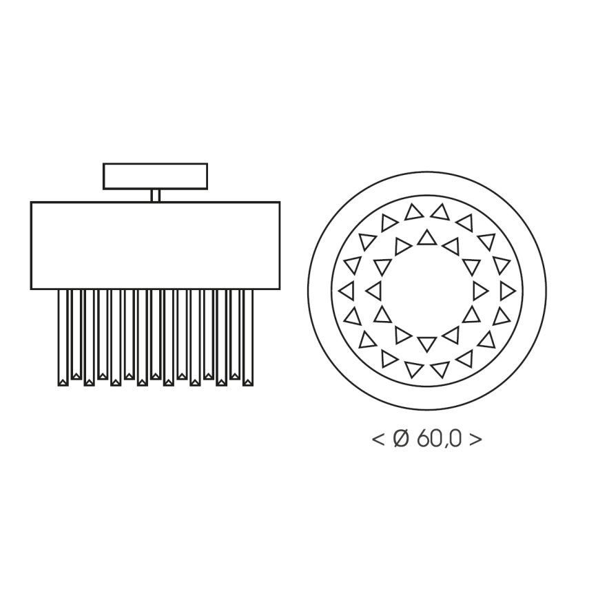Brilagi - Stropní svítidlo VERVE 6xE14/40W/230V pr. 60 cm černá