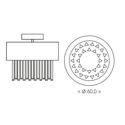 Brilagi - Stropní svítidlo VERVE 6xE14/40W/230V pr. 60 cm zlatá
