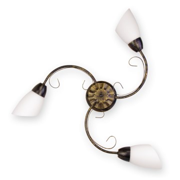 BRILAGI - Stropní svítidlo VINE 3xE27/40W/230V pr. 75 cm patina/mosaz