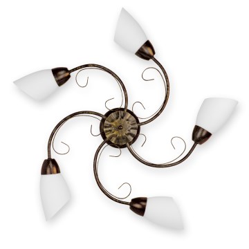 BRILAGI - Stropní svítidlo VINE 5xE27/40W/230V pr. 75 cm patina/mosaz