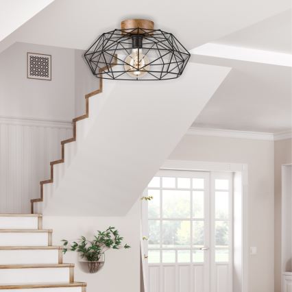 Brilagi - Stropní svítidlo WOODY BASKET 1xE27/60W/230V pr. 40 cm dub