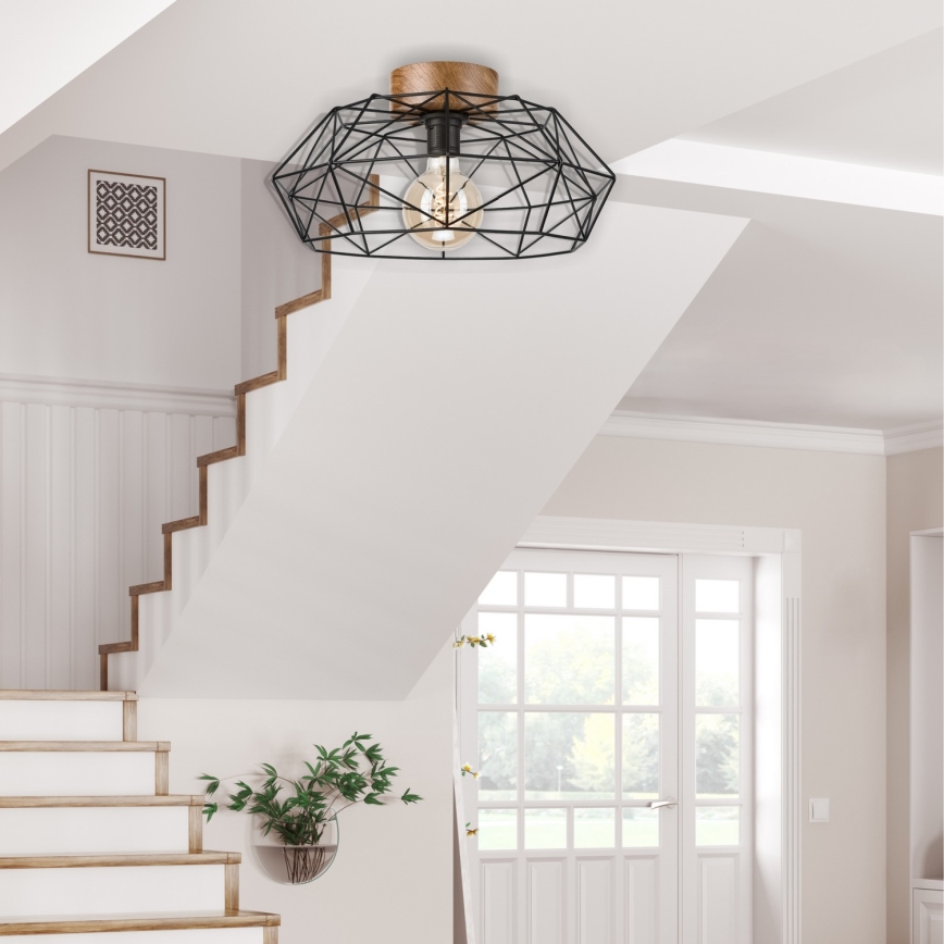 Brilagi - Stropní svítidlo WOODY BASKET 1xE27/60W/230V pr. 40 cm dub