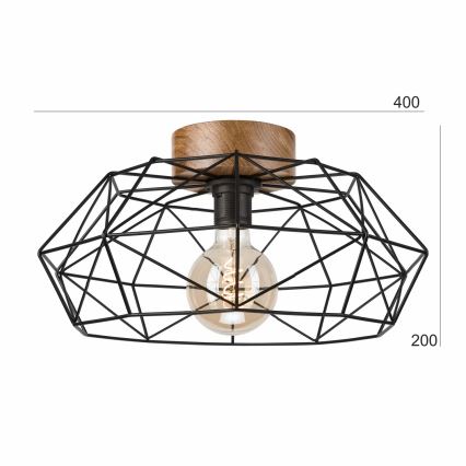Brilagi - Stropní svítidlo WOODY BASKET 1xE27/60W/230V dub ořech