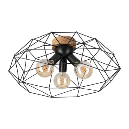 Brilagi - Stropní svítidlo WOODY BASKET 3xE27/60W/230V pr. 60 cm dub