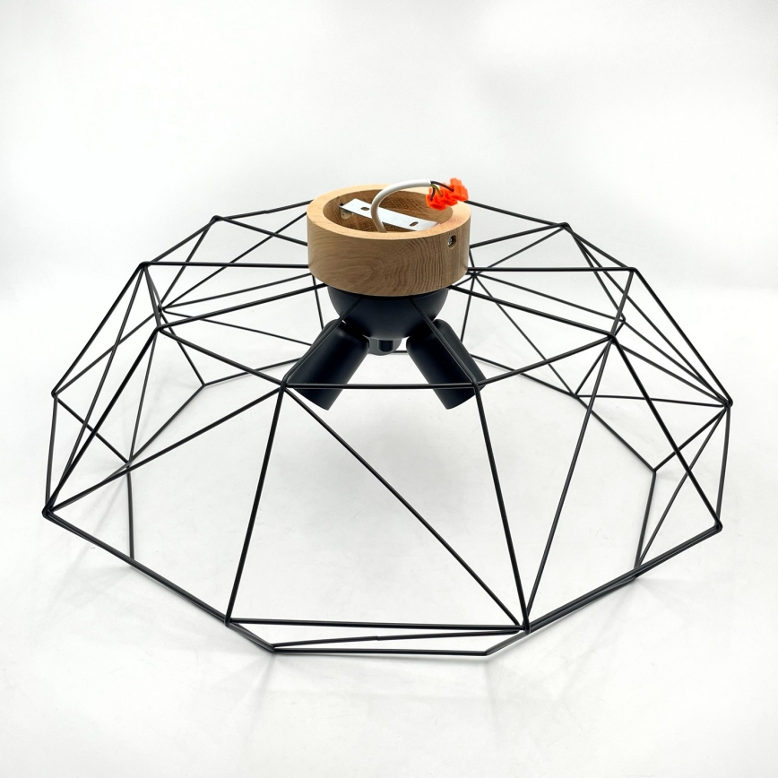 Brilagi - Stropní svítidlo WOODY BASKET 3xE27/60W/230V pr. 60 cm dub