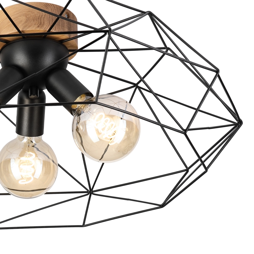 Brilagi - Stropní svítidlo WOODY BASKET 3xE27/60W/230V pr. 60 cm dub