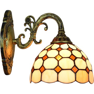 Brilagi - Tiffany vitrážová nástěnná lampa DORAN 1xE27/40W/230V