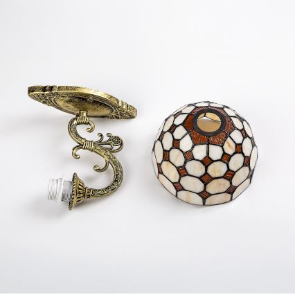 Brilagi - Tiffany vitrážová nástěnná lampa DORAN 1xE27/40W/230V