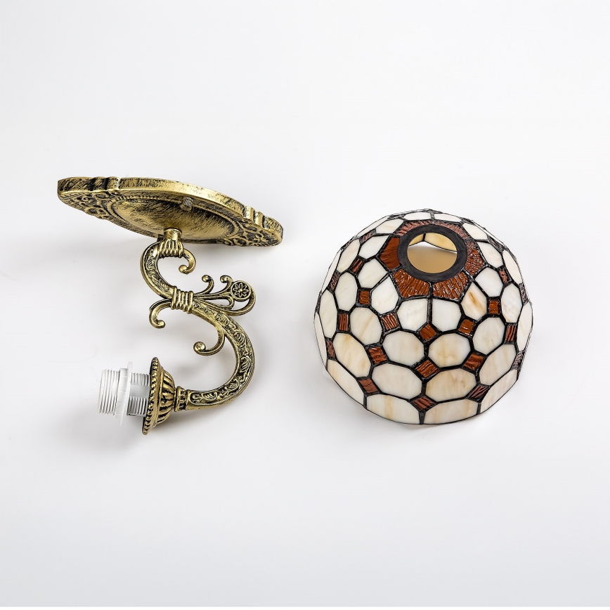 Brilagi - Tiffany vitrážová nástěnná lampa DORAN 1xE27/40W/230V