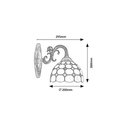 Brilagi - Tiffany vitrážová nástěnná lampa DORAN 1xE27/40W/230V