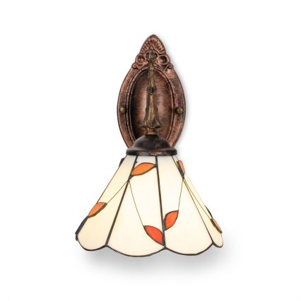 Brilagi - Tiffany vitrážová nástěnná lampa FOLIA 1xE14/40W/230V