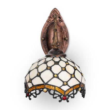 Brilagi - Tiffany vitrážová nástěnná lampa IVORY 1xE14/40W/230V
