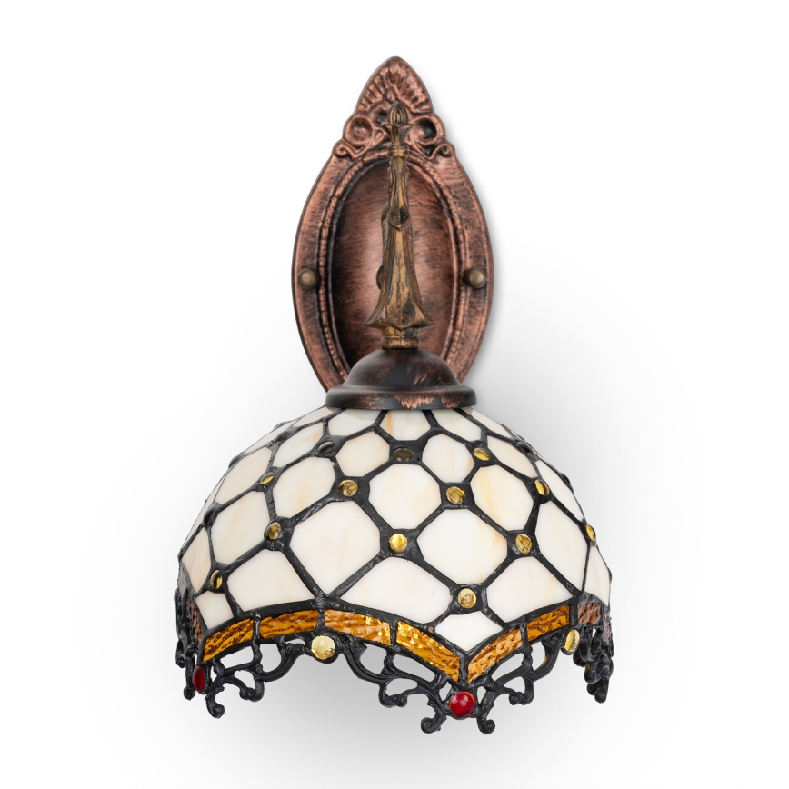 Brilagi - Tiffany vitrážová nástěnná lampa IVORY 1xE14/40W/230V