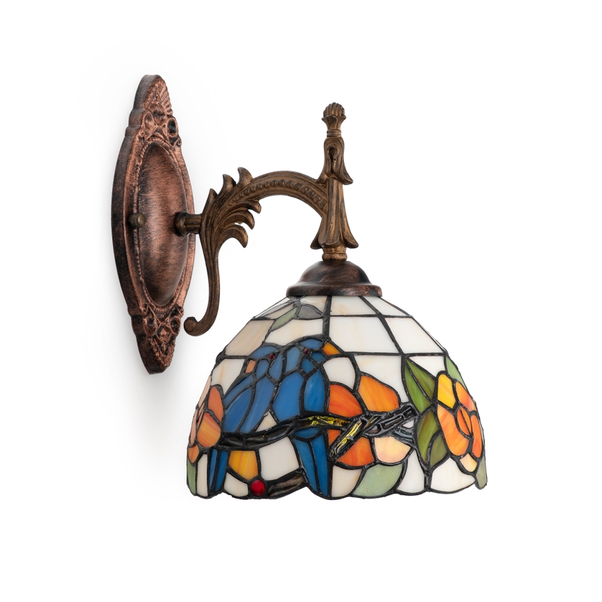 Brilagi - Tiffany vitrážová nástěnná lampa JUNGLE 1xE14/40W/230V