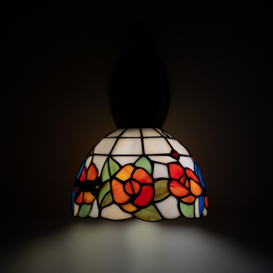 Brilagi - Tiffany vitrážová nástěnná lampa JUNGLE 1xE14/40W/230V