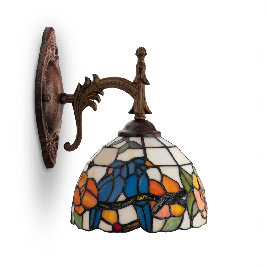 Brilagi - Tiffany vitrážová nástěnná lampa JUNGLE 1xE14/40W/230V