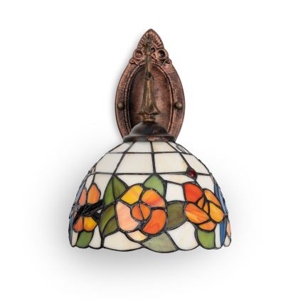 Brilagi - Tiffany vitrážová nástěnná lampa JUNGLE 1xE14/40W/230V