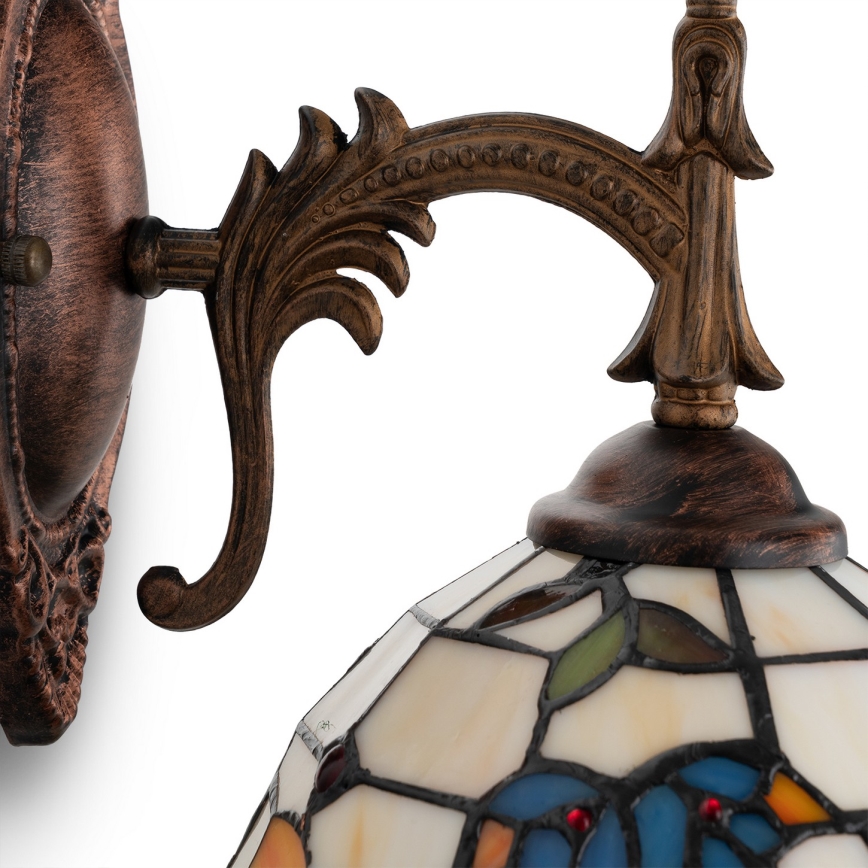 Brilagi - Tiffany vitrážová nástěnná lampa JUNGLE 1xE14/40W/230V