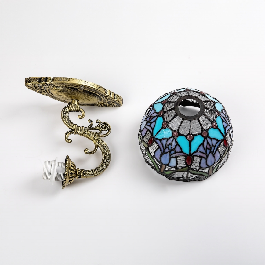 Brilagi - Tiffany vitrážová nástěnná lampa LORAS 1xE27/40W/230V