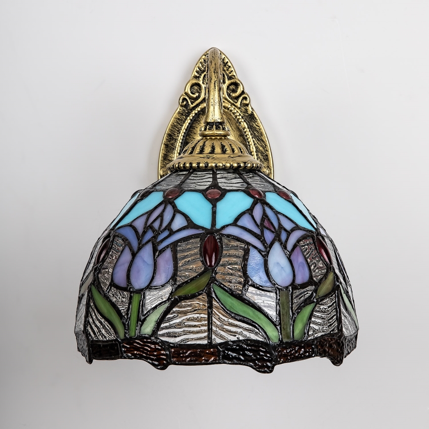Brilagi - Tiffany vitrážová nástěnná lampa LORAS 1xE27/40W/230V