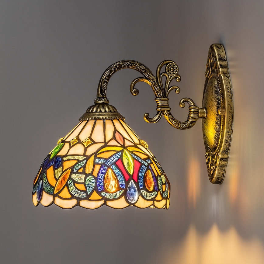 Brilagi - Tiffany vitrážová nástěnná lampa LUISA 1xE27/40W/230V