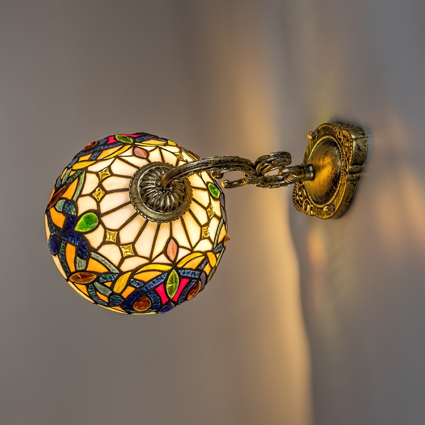 Brilagi - Tiffany vitrážová nástěnná lampa LUISA 1xE27/40W/230V