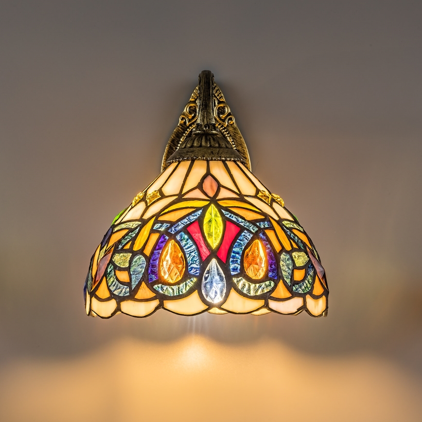 Brilagi - Tiffany vitrážová nástěnná lampa LUISA 1xE27/40W/230V