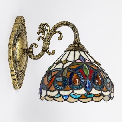 Brilagi - Tiffany vitrážová nástěnná lampa LUISA 1xE27/40W/230V