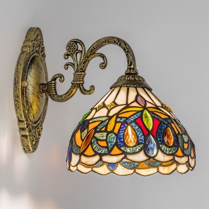 Brilagi - Tiffany vitrážová nástěnná lampa LUISA 1xE27/40W/230V