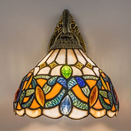 Brilagi - Tiffany vitrážová nástěnná lampa LUISA 1xE27/40W/230V