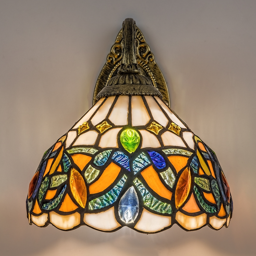 Brilagi - Tiffany vitrážová nástěnná lampa LUISA 1xE27/40W/230V