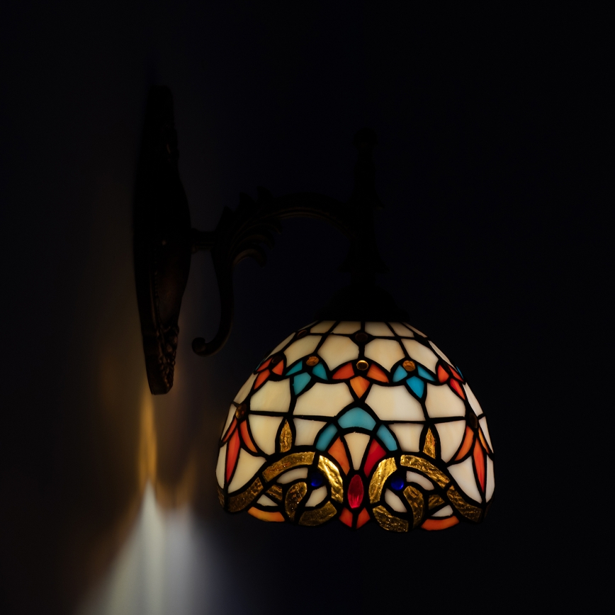 Brilagi - Tiffany vitrážová nástěnná lampa MIRABELLA 1xE14/40W/230V