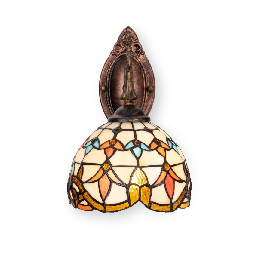 Brilagi - Tiffany vitrážová nástěnná lampa MIRABELLA 1xE14/40W/230V