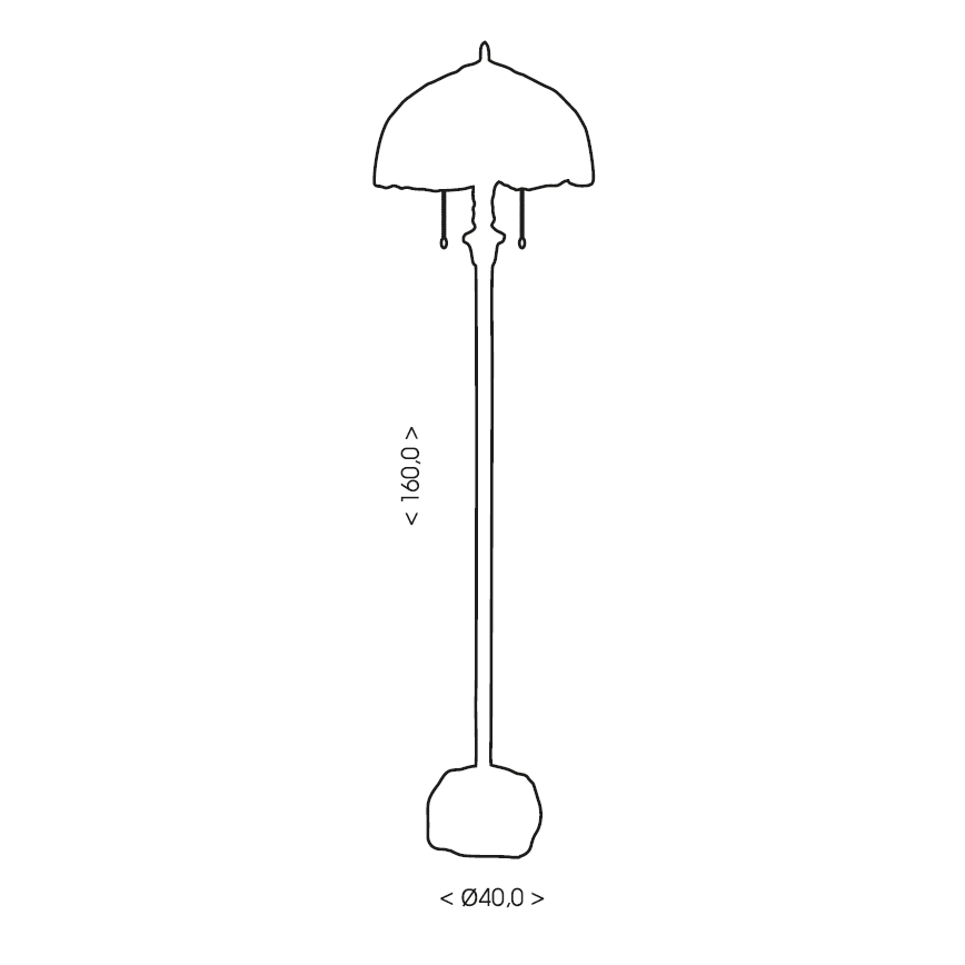BRILAGI - Tiffany vitrážová stojací lampa CORAL 2xE27/60W/230V