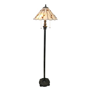 Brilagi - Tiffany vitrážová stojací lampa FOLIA 2xE27/60W/230V