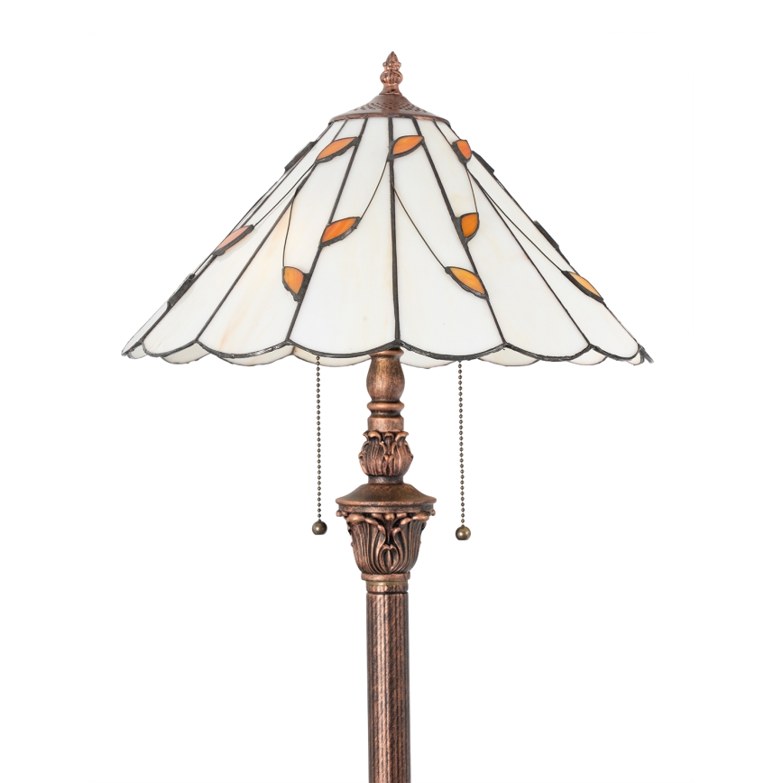 Brilagi - Tiffany vitrážová stojací lampa FOLIA 2xE27/60W/230V