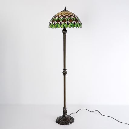 Brilagi - Tiffany vitrážová stojací lampa MARGARET 2xE27/60W/230V