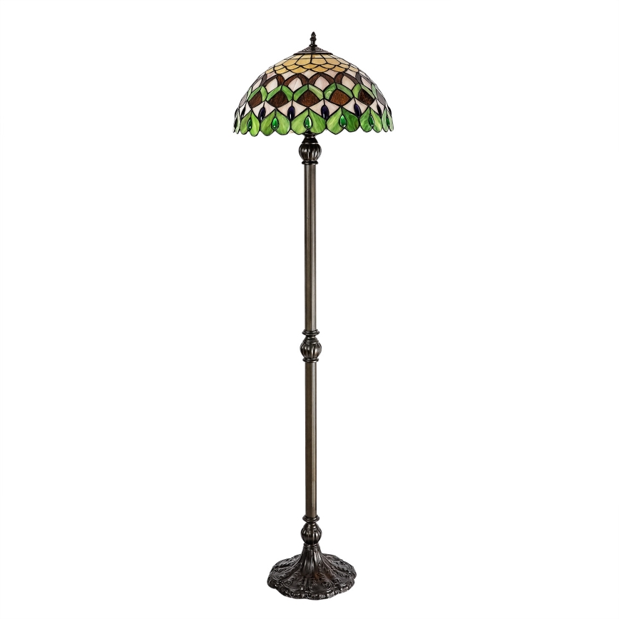 Brilagi - Tiffany vitrážová stojací lampa MARGARET 2xE27/60W/230V