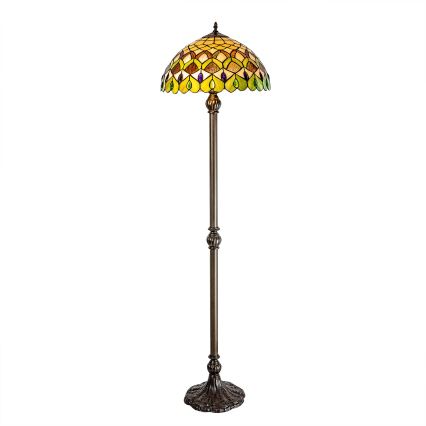 Brilagi - Tiffany vitrážová stojací lampa MARGARET 2xE27/60W/230V